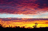 Il cielo subito dopo il tramonto nell'High Desert