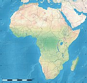 Location map na zemljovidu Afrike