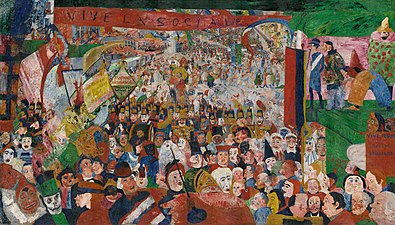 James Ensor, L'Entrée du Christ à Bruxelles, 1888.