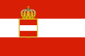 Bandera mercante del Imperio austríaco (1786-1869) Bandera de guerra del Imperio Austrohungaro (1869-1918)