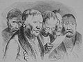 Die Gartenlaube (1869) b 060 1.jpg Nr. 1. Geschworene: die Anklageschrift anhörend und den Angeklagten beobachtend (Adolf Oberländer)