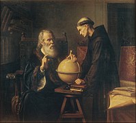 Galileo en la Universidad de Padua demostrando las nuevas teorías astronómicas, 1873.