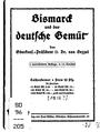 Bismarck und das deutsche Gemüt