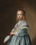 Portret van een meisje in het blauw, Verspronck