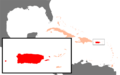 Position of Puerto Rico in the Caribbean