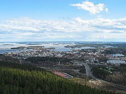 Pamje e Kuopio nga kulla Puijo