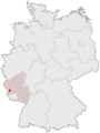 Tyskland, beliggenhed af Trier markeret