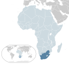 Map of the South Africa within Africa.