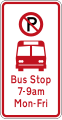 (R6-71B) No Parking: Bus Stop