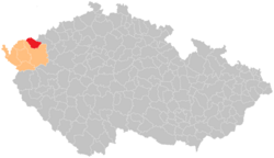 Location in the Karlovy Vary Region within the Czech Republic