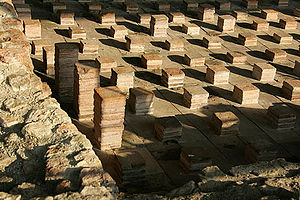 Les thermes de Perret à Aventicum; la ville qui servait de capitale à l’Helvétie romaine.