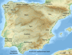 Сточища головних річок Іспанії