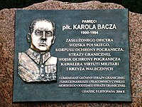 Tablica upamiętniająca Karola Bacza