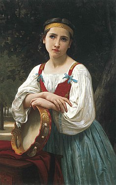 Циганче с баскски барабан (1867)