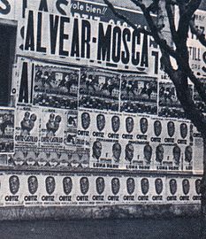 Publicidad callejera de la fórmula Alvear-Mosca.