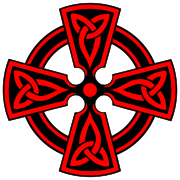 Creu celta decorativa amb triquetres