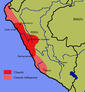 A Chavin-kultúra elterjedése fénykorában