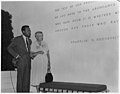 With Eleanor Roosevelt in Brussels, 1958