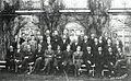 Tillitsmenn for Fedrelandslaget på kurs 1932. Anders Lange sitter som nummer to fra venstre på fremste rad.