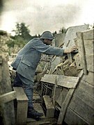 Französischer Soldat auf seinem Posten (1917)