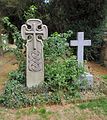 Headstones in the cemetery