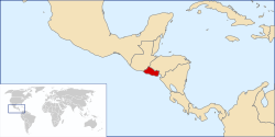 El Salvador haritadaki konumu