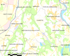 Poziția localității Saint-Baudille-de-la-Tour