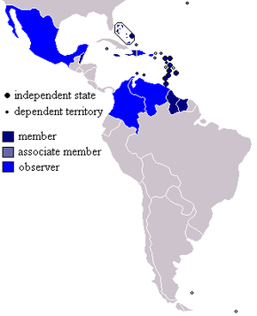 Description de l'image Map of CARICOM.PNG.