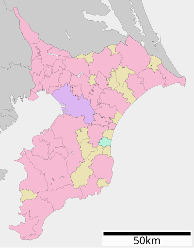 千葉縣行政區劃在千叶县的位置