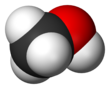 Spacefill model of methanol