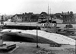 Nexø hamn efter ryska bombningar i maj 1945