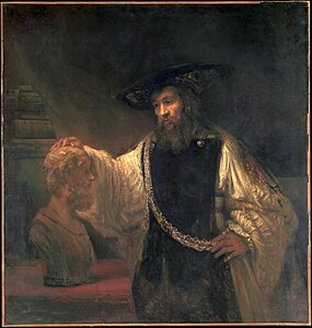 Aristotelo kun busto de Homero, 1653, Metropolitan Museum of Art en Novjorko