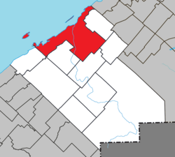 Location within Rimouski-Neigette RCM