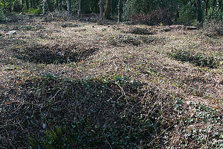 Forrådsgrube fra Worlebury, Weston-super-Mare i Somerset, England.