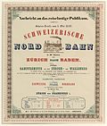 Poster from the early days of Swiss railway history (1847)