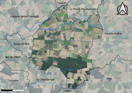 Carte orhophotogrammétrique de la commune.