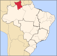 Država Roraima unutar Brazila