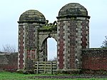 Gatehouse and attached Courtyard Walls at Hamstall Hall