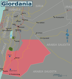 Giordania meridionale - Localizzazione