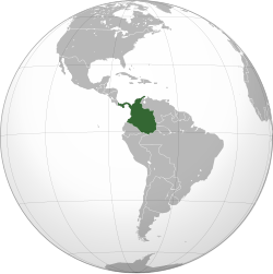 Location of the Granadine Confederation