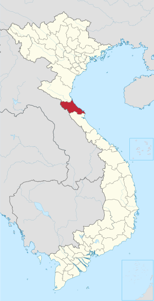 Karte von Vietnam mit der Provinz Hà Tĩnh hervorgehoben