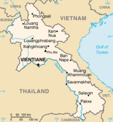 Mapa Laosu