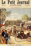 Обложка Le Petit Journal, посвящённая автогонке «Париж-Руан»