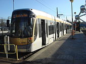 Tram at terminus.