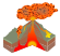 Розріз вулкана