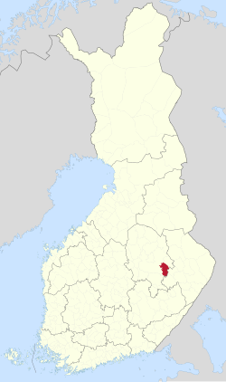 Location of Tuusniemi in Finland