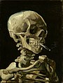 „Kaukolė su degančia cigarete“, 1886 m.