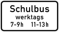 Zusatzzeichen 1042-36 Schulbus (tageszeitliche Benutzung)