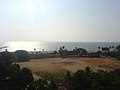 The view towards the west from the top of the Alappuzha Lighthouse – towards the seashore