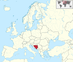 Location of Bosniya va Gersegovina